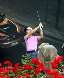Fleetwood on the 10th tee