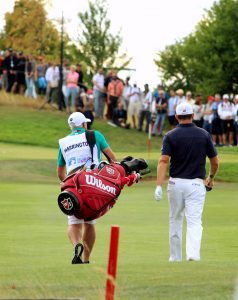 Harrington with his caddie