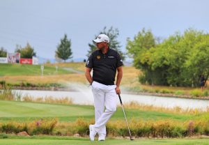 Lee Westwood on the green D+D Real Czech Masters