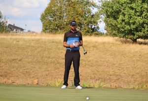 Scott Jamieson on the 16th green